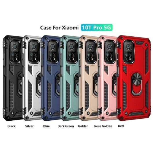 Max Power Digital Magnetic Case für Xiaomi Mi 10T/Mi 10T Pro 5G, Schwarze drehbare Ringhülle