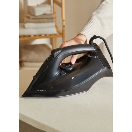 Plancha Create Steam 3000W potencia/Depósito 380ml/Cable extra largo/Antigoteo/Autolimpieza