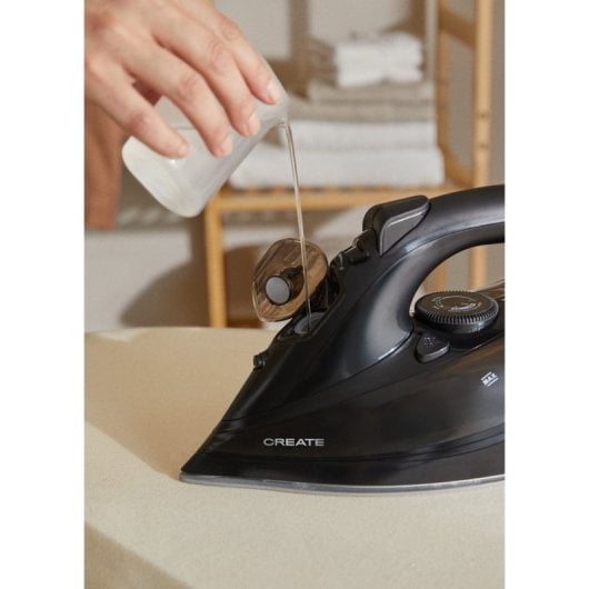 Plancha Create Steam 3000W potencia/Depósito 380ml/Cable extra largo/Antigoteo/Autolimpieza