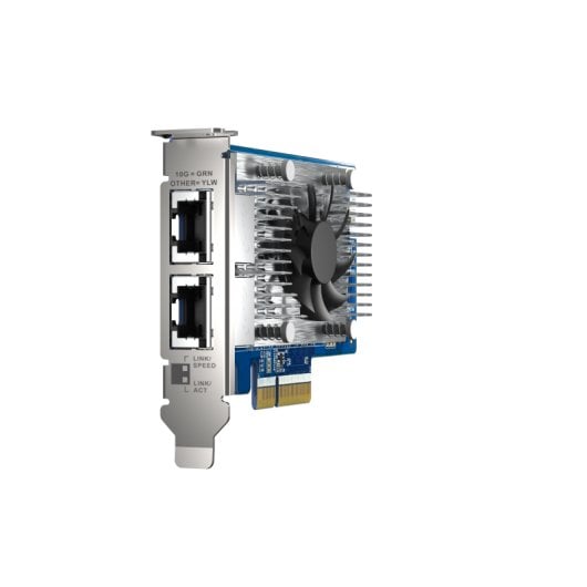 Placa de expansão Qnap Qxg-10g2t-x710 para 2 portas 10gbe Rj45 Pcie