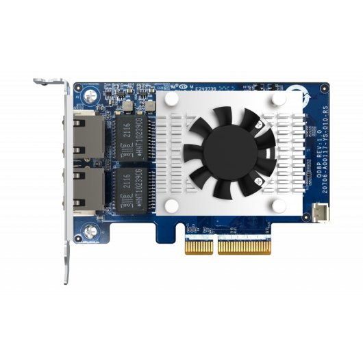 Tarjeta de Red QNAP QXG-10G2TB PCI Express 10GbE Doble Puerto Alámbrico