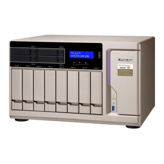 QNAP TS-1277 NAS AMD Ryzen 5 1600/8GB DDR4/12x Baías SATA/3x PCIe/QTS 4.3/550W