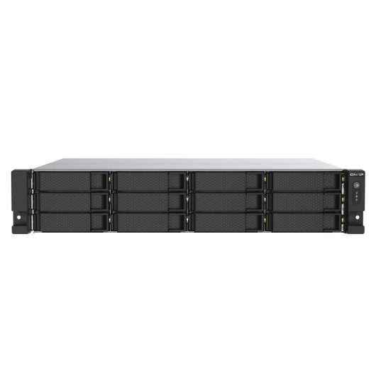NAS rack QNAP 12 bahías Intel Celeron J4125 2,7GHz 4GB DDR4 2x2,5GbE PCIe 2U TS-1253DU-RP alimentación redundante