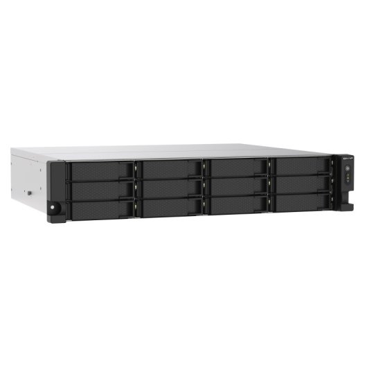 NAS rack QNAP 12 bahías Intel Celeron J4125 2,7GHz 4GB DDR4 2x2,5GbE PCIe 2U TS-1253DU-RP alimentación redundante