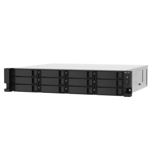 NAS rack QNAP 12 bahías Intel Celeron J4125 2,7GHz 4GB DDR4 2x2,5GbE PCIe 2U TS-1253DU-RP alimentación redundante