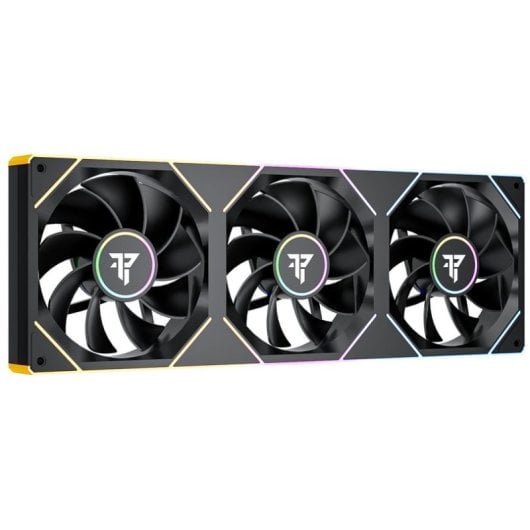 Tempest TX Pack 3x 120mm ARGB PWM Ventiladores Reversos Suplementarios Interconectables Negro