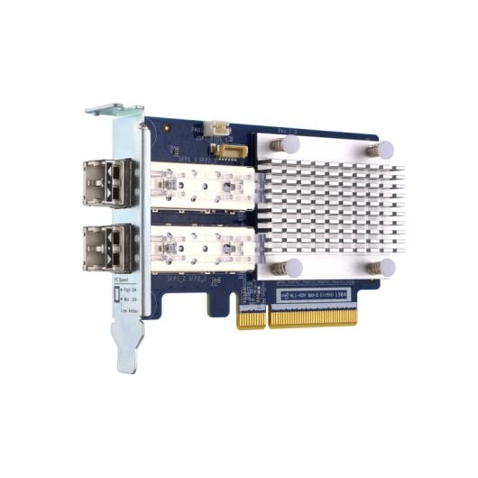 Controlador host Qnap Qxp-16g2fc Fibre Channel com 16 GB, porta dupla, taxa de transferência de 1600 Mos, alta disponibilidade