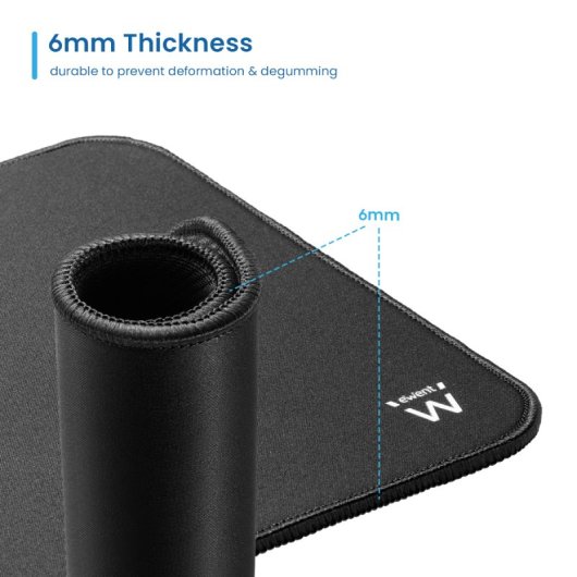 Ewent EW3183 250x200x6 mm Präzise Oberfläche Rutschfeste Unterseite Schwarz Matt