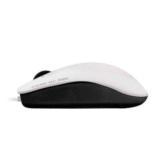 Ratón Cherry con cable sensor óptico alta precisión 3 botones ergonómico gris