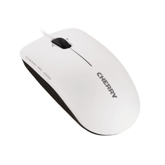 Ratón Cherry con cable sensor óptico alta precisión 3 botones ergonómico gris
