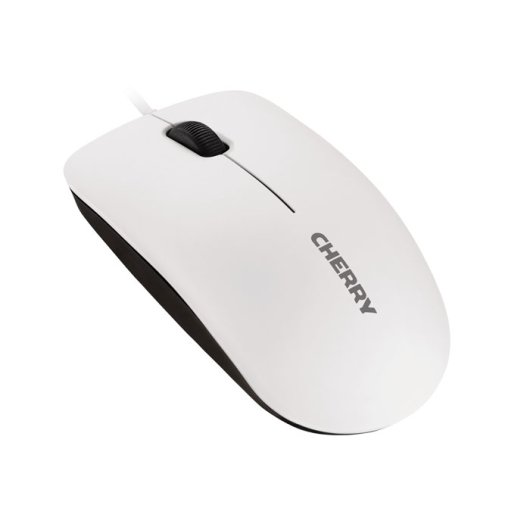 Ratón CHERRY con cable 1200 DPI ambidiestro óptico ergonómico grip goma