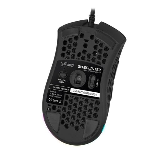 Ratón 1Life con cable 6400 DPI RGB ultraligero botones extra grandes