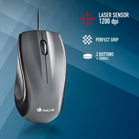 Ratón NGS inalámbrico 3200 DPI recargable láser bluetooth multidispositivo silencioso