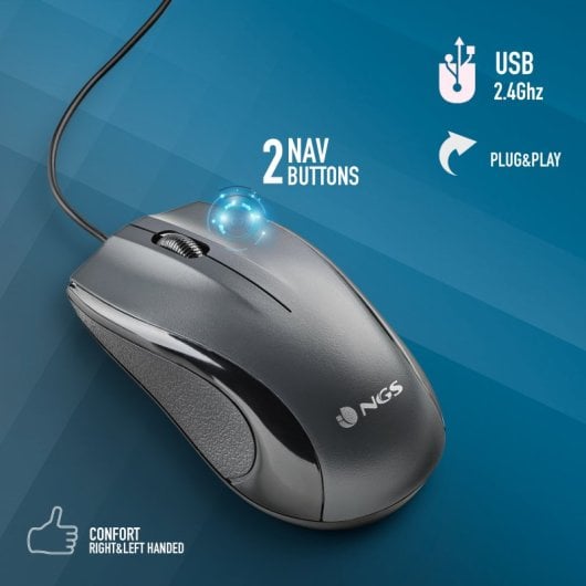 Ratón NGS inalámbrico 3200 DPI recargable láser bluetooth multidispositivo silencioso