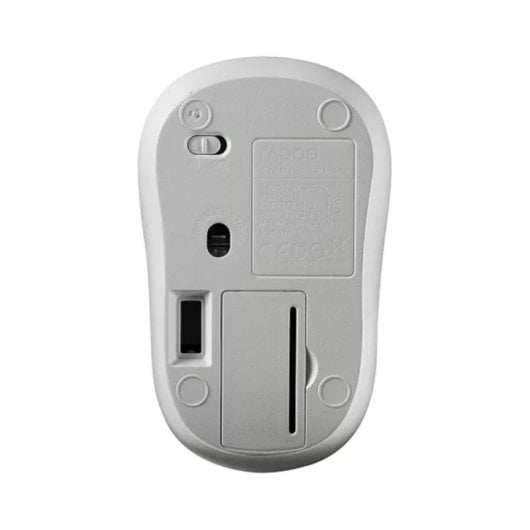 Souris sans fil Rapoo 1000 DPI compacte ambidextre longue durée de vie de la batterie blanche