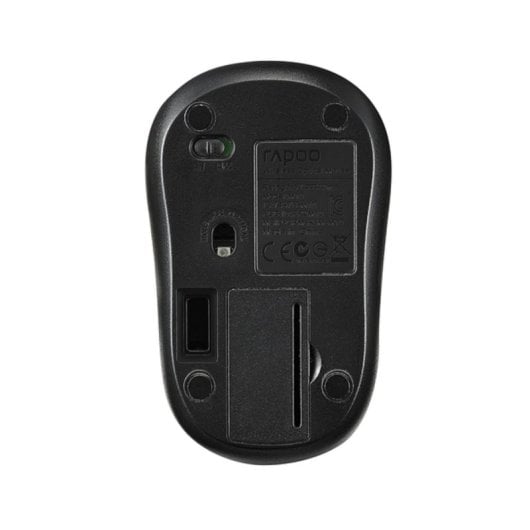 Souris sans fil Rapoo 1000 DPI compacte et ergonomique, autonomie de 12 mois