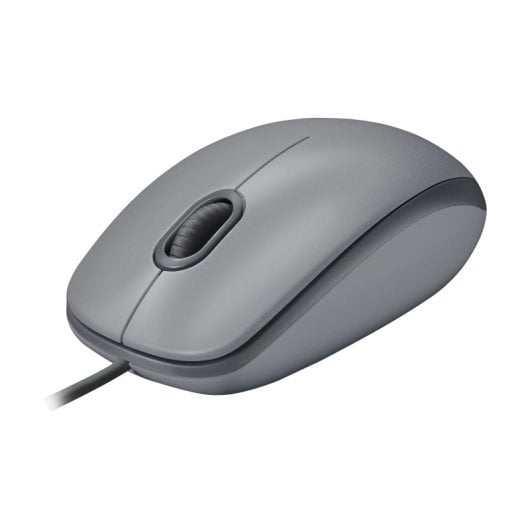 Ratón Logitech con cable 1000 DPI Silent ambidiestro grafito ruedas silenciosas