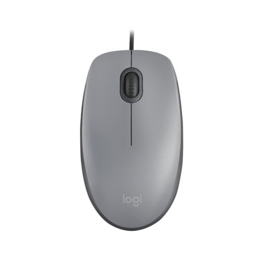 Ratón Logitech con cable 1000 DPI Silent ambidiestro grafito ruedas silenciosas