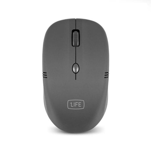 Rato sem fios 1Life com ajuste de sensibilidade de 1600 DPI, preto, ótico e leve