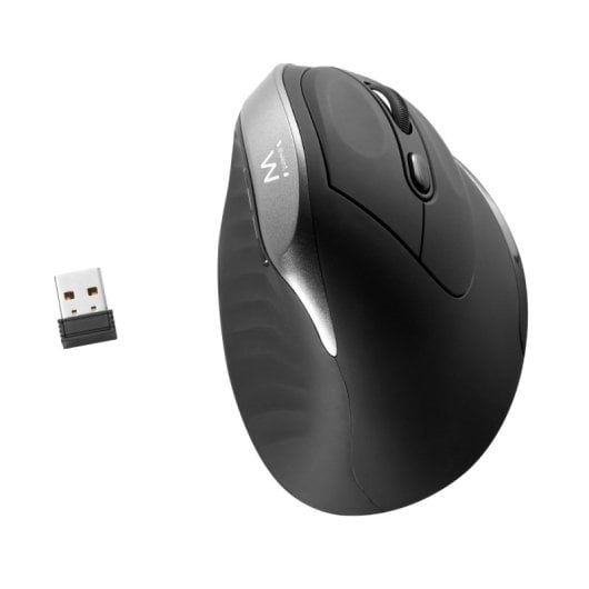 Mouse wireless Ewent 2400 DPI verticale ergonomico 6 pulsanti rivestimento in gomma