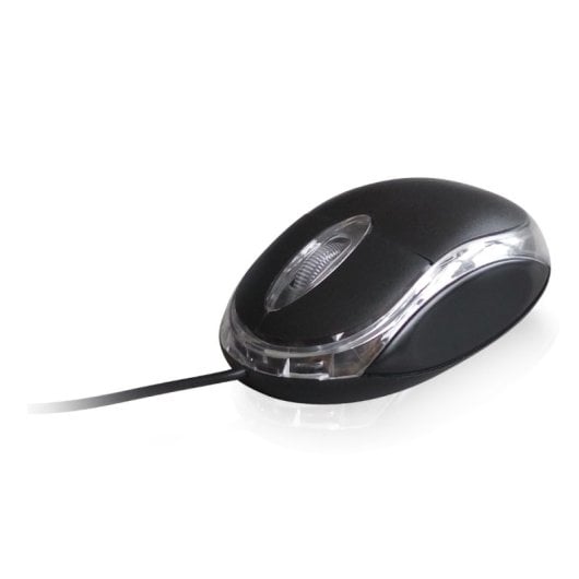 Ratón Ewent con cable 1000 DPI ambidiestro compacto 3 botones USB tipo A