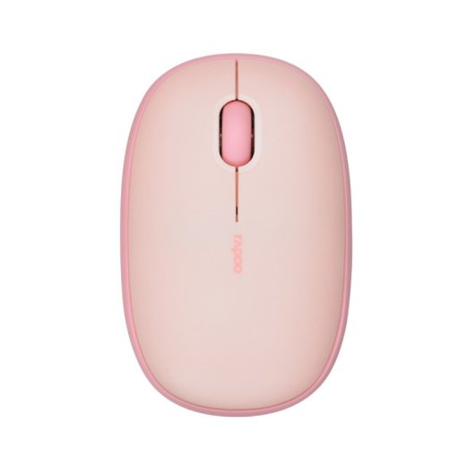 Ratón Rapoo inalámbrico 1300 DPI Multi-Mode Bluetooth Rosa botones silenciosos