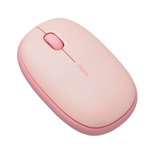 Ratón Rapoo inalámbrico 1300 DPI Multi-Mode Bluetooth Rosa botones silenciosos