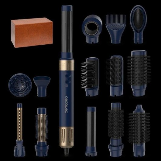 Moldeador Cecotec AirGlam Motor Digital 1400W 14 cabezales Cerámica Iónica