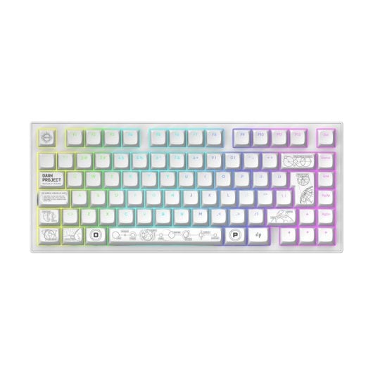 Teclado mecânico Dark Project Moonstone Edition Layout ES RGB sem fios/com fios de alumínio PBT
