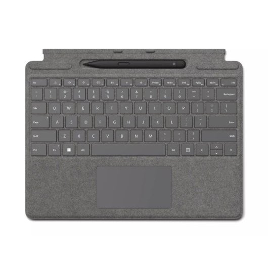 Clavier à membrane Microsoft Surface Pro Signature Platinum PT avec pavé tactile Alcantara