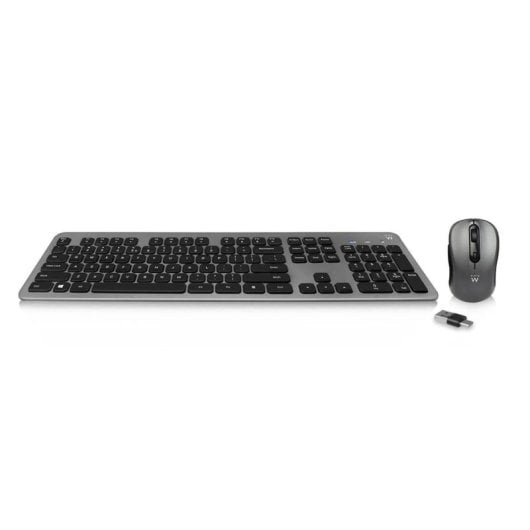 Teclado sem fios Ewent EW3259 Layout PT + membrana, teclas silenciosas e rato USB-C/A de 1600 DPI