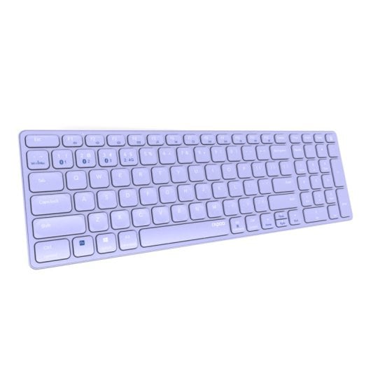 Rapoo E9700M Kompakte QWERTY-Aluminium-Lila-Kabellose Tastatur mit Multisystem-Ziffernblock