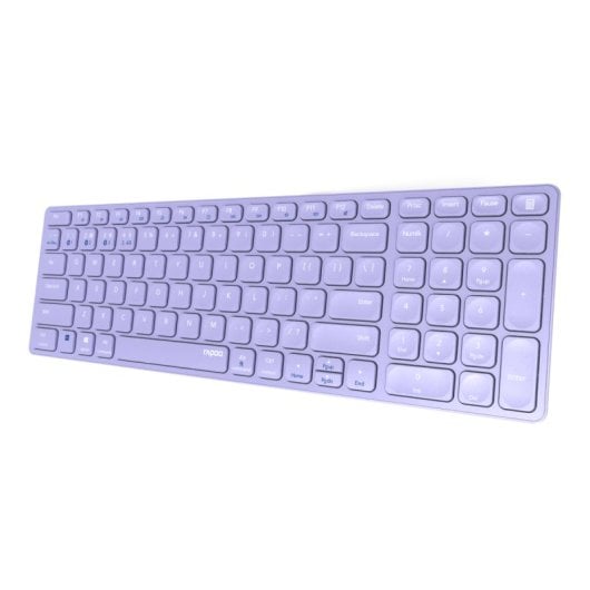 Rapoo E9700M Kompakte QWERTY-Aluminium-Lila-Kabellose Tastatur mit Multisystem-Ziffernblock
