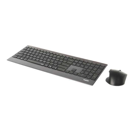 Teclado e rato de membrana ultrafino Bluetooth 2.4 GHz Rapoo 9500M Wireless Layout ES preto