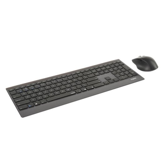 Teclado e rato de membrana ultrafino Bluetooth 2.4 GHz Rapoo 9500M Wireless Layout ES preto