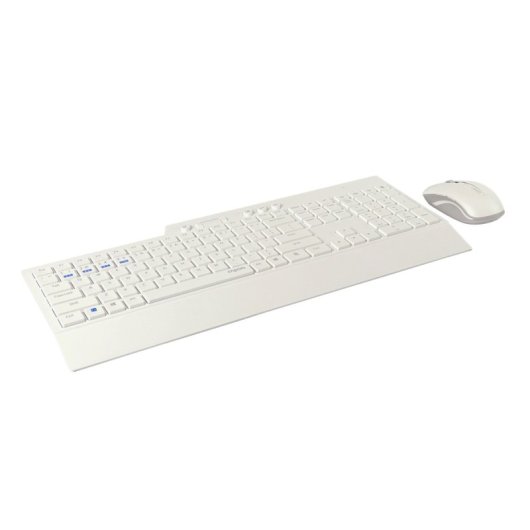 Rapoo 8200T Bluetooth Membran Drahtlose Tastatur + Maus Weißes Layout ES Multimedia Tasten