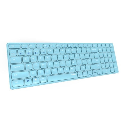 Teclado de membrana Rapoo E9700M Wireless Layout ES Bluetooth y USB Azul ultrafino