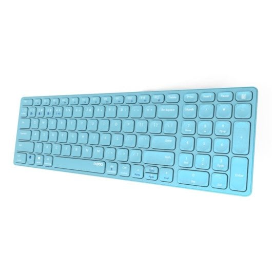 Teclado de membrana Rapoo E9700M Wireless Layout ES Bluetooth y USB Azul ultrafino