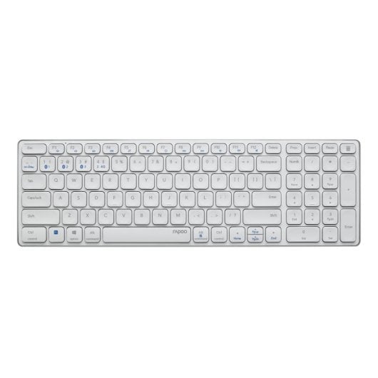 Teclado de membrana Rapoo E9700M Wireless Layout PT ultrafino Bluetooth y numérico