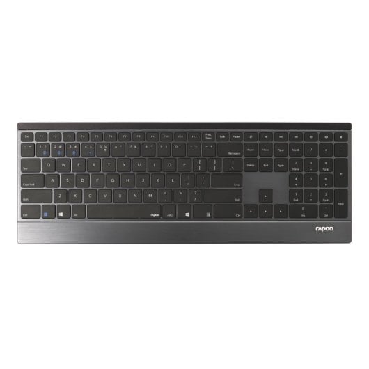 Teclado de membrana QWERTY ultrafino com layout ES e sem fios Rapoo E9500M com teclado numérico