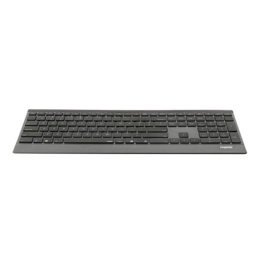 Teclado de membrana QWERTY ultrafino com layout ES e sem fios Rapoo E9500M com teclado numérico