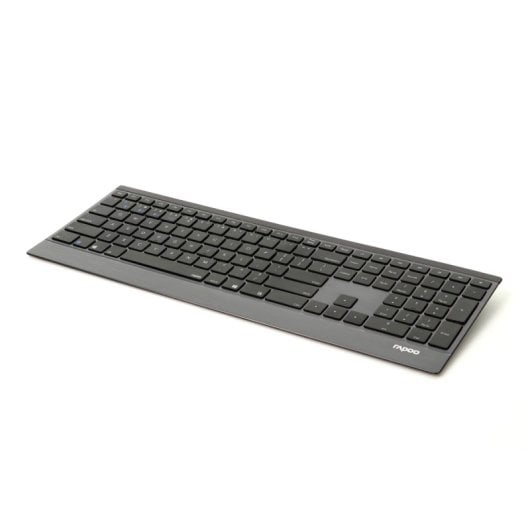 Teclado de membrana QWERTY ultrafino com layout ES e sem fios Rapoo E9500M com teclado numérico