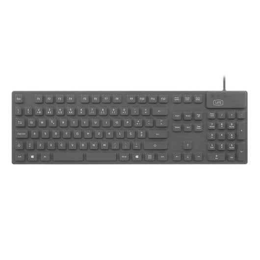 1Life Silikon-Tastatur kb:cleanboard Layout PT Wasserdicht IP68 Antibakteriell