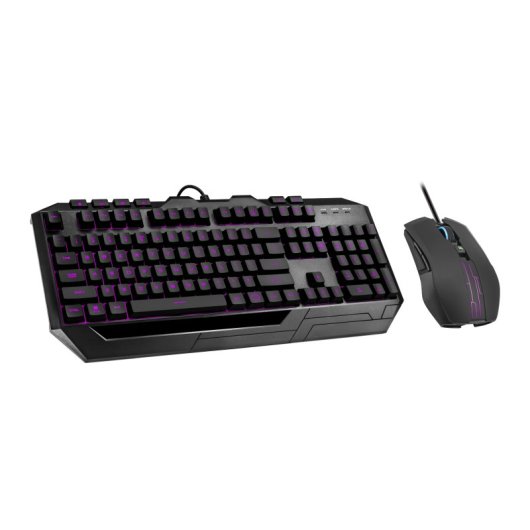 Teclado de membrana Cooler Master Devastator 3 com layout ergonómico RGB de 6 zonas