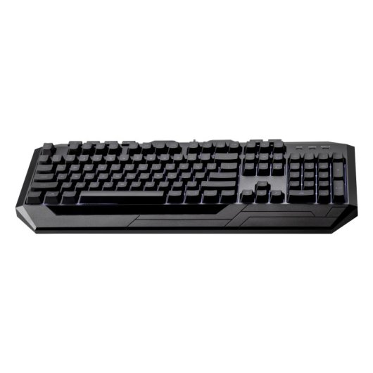 Teclado de membrana Cooler Master Devastator 3 com layout ergonómico RGB de 6 zonas