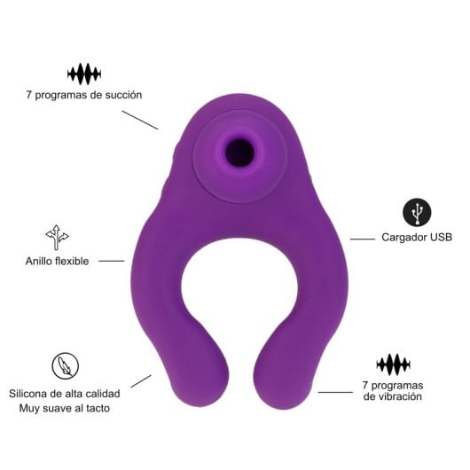 Succionador de clítoris Hugbox 14 programas 3 funciones silicona quirúrgica resistente al agua