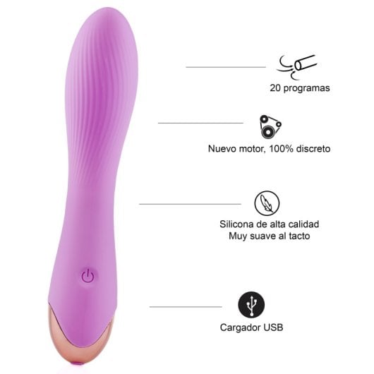 Vibrador Hugbox Neo 20 níveis de vibração à prova de água ultrassilencioso silicone médico rosa roxo