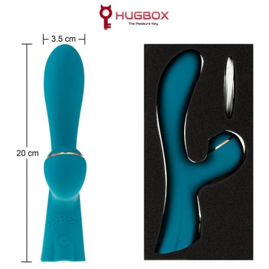 Estimulador 2 en 1 Hugbox Motor ultrasilencioso 15 programas Resistente al agua Silicona quirúrgica