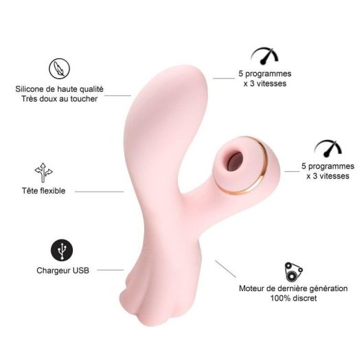 Kit Piacere Sensuale Hugbox Stimolatore Clitoride + Vibratore Wand + Palline Geisha