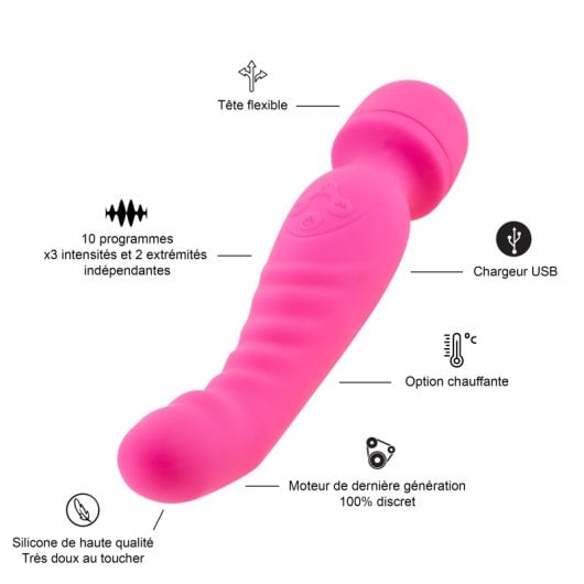 Kit placer sensual Hugbox Estimulador de clítoris + Vibrador Wand + Bolas de geisha silicona premium